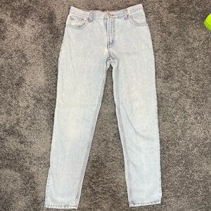 Levi’s 550 relaxed tapered high rise light blue cotton denim jeans size 12L